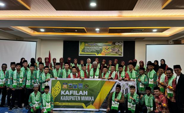 Bupati Mimika Melepaskan 52 Kafilah dan Kontingen Kabupaten Mimika dan Optimis Juara Umum pada Lomba MTQ Ke-XXX Provinsi Se-Tanah Papua